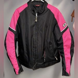 Castle Streetwear Womens Size 16 (large) Heavy Pink & Black Snowmobile Jacket‎